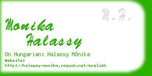 monika halassy business card